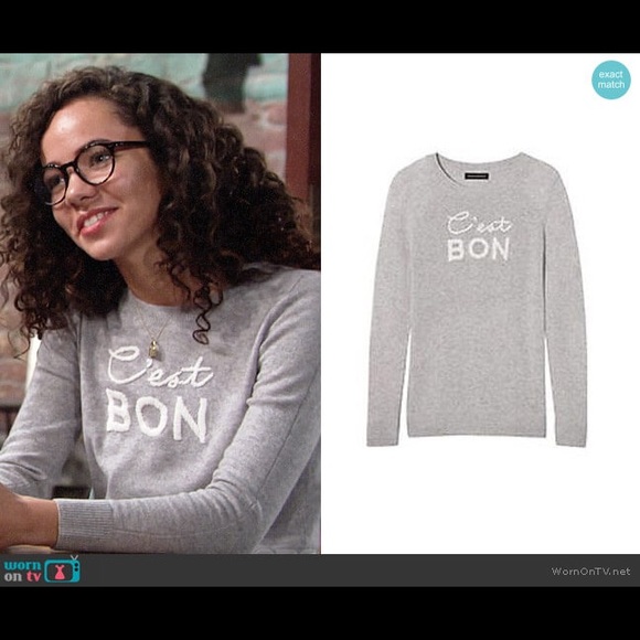 Banana Republic C'est Bon Embroidered Merino Wool Blend Sweater - Picture 7 of 7